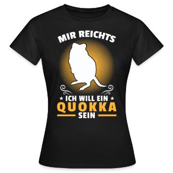 Un quokka sera-t-il un quokka marsupial ? - T-shirt Femme - noir - Devant - AI Model Female 172 dark (172cm)