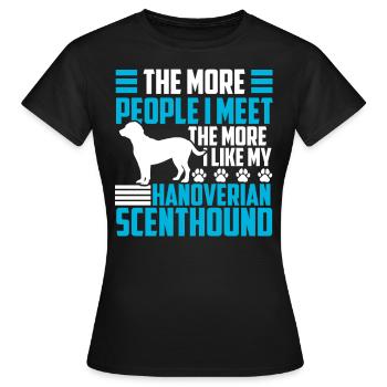 Sweathound hanovrien plus comme - T-shirt Femme - noir - Devant - AI Model Female 172 dark (172cm)