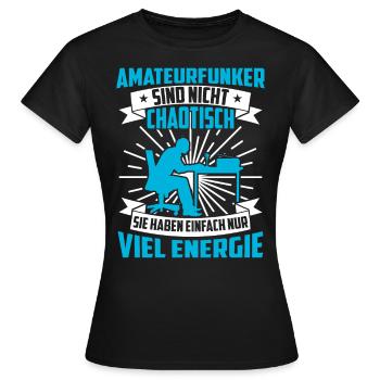 Les radioamateurs ne sont pas des radioamateurs chaotiques - T-shirt Femme - noir - Devant - AI Model Female 172 dark (172cm)