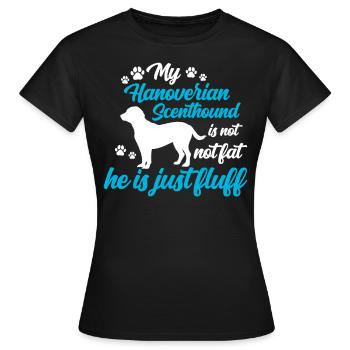 Le Sweathound hanovrien est tout simplement moelleux - T-shirt Femme - noir - Devant - AI Model Female 172 dark (172cm)