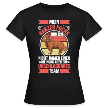 Harzer Fuchs is unbeatable herding dog herding fox - Women's T-Shirt - black - Front - AI Model Female 172 dark (172cm)