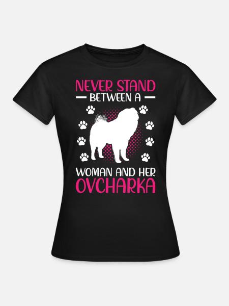 Owtscharka Frau und ihr Kaukasischer Owtscharka - Frauen T-Shirt - Schwarz
