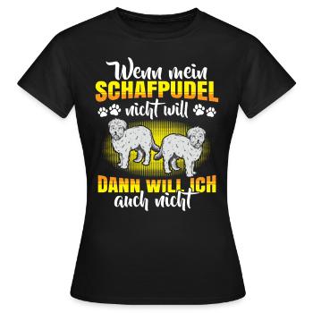 Sheep Poodle does not want Old German Herding Dog - Women's T-Shirt - black - Front - AI Model Female 172 dark (172cm)