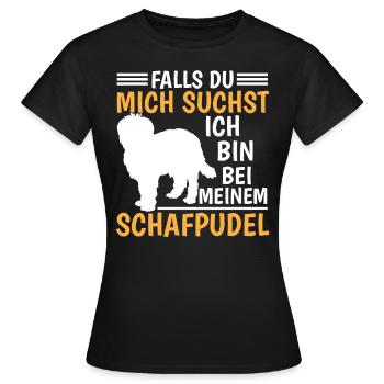 I'm with my Sheep Poodle Old German Herding Dog - Women's T-Shirt - black - Front - AI Model Female 172 dark (172cm)
