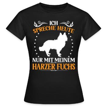 Harzer Fuchs Talk only to Old German Herding Dog - Women's T-Shirt - black - Front - AI Model Female 172 dark (172cm)
