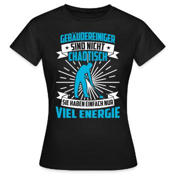 Le nettoyant pour bâtiment n’est pas un nettoyant chaotique pour vitres - T-shirt Femme - noir - Devant - AI Model Female 172 dark (172cm)