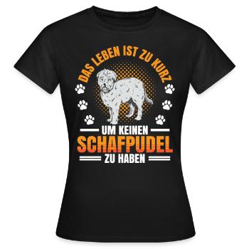 Old German Herding Dog Don't Have a Sheep Poodle - Women's T-Shirt - black - Front - AI Model Female 172 dark (172cm)