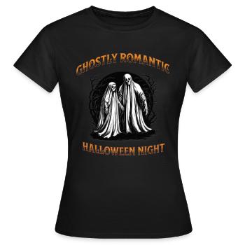 Nuit d’halloween romantique fantomatique - T-shirt Femme - noir - Devant - AI Model Female 172 dark (172cm)
