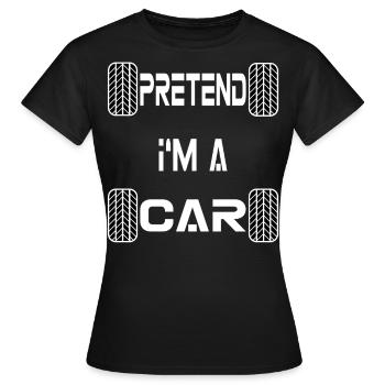 Ich bin ein Auto Kostüm für Halloween - Frauen T-Shirt - Schwarz - Vorne - AI Model Female 172 dark (172cm)