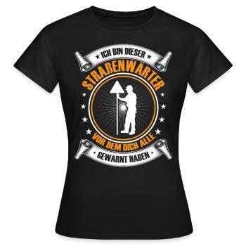 Agent de route Je suis cet agent d’autoroute - T-shirt Femme - noir - Devant - AI Model Female 172 dark (172cm)