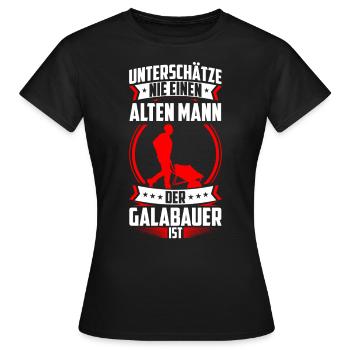 Vieil homme le paysagiste paysagiste est paysagiste - T-shirt Femme - noir - Devant - AI Model Female 172 dark (172cm)