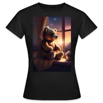 Süßer Teddybär - Frauen T-Shirt - Schwarz - Vorne - AI Model Female 172 dark (172cm)