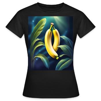 Cool aussehendes Bananen-Design - Frauen T-Shirt - Schwarz - Vorne - AI Model Female 172 dark (172cm)