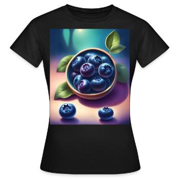 Myrtilles délicieuses - T-shirt Femme - noir - Devant - AI Model Female 172 dark (172cm)