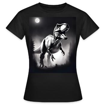 T-rex noir et blanc - T-shirt Femme - noir - Devant - AI Model Female 172 dark (172cm)