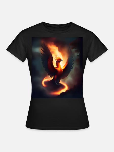Phénix de feu épique - T-shirt Femme - noir