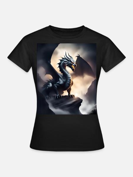 Dunkler Schattendrache - Frauen T-Shirt - Schwarz