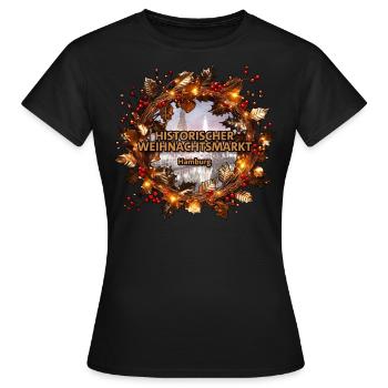 Hamburg Weihnachtsmarkt Design - Frauen T-Shirt - Schwarz - Vorne - AI Model Female 172 dark (172cm)