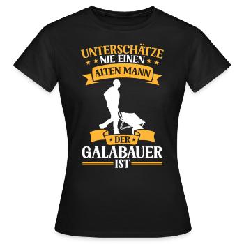 Vieil homme le paysagiste paysagiste est paysagiste - T-shirt Femme - noir - Devant - AI Model Female 172 dark (172cm)