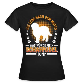 What Would Sheep Poodle Do Old German Herding Dog - Women's T-Shirt - black - Front - AI Model Female 172 dark (172cm)