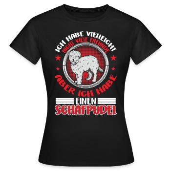 Have a sheep poodle Old German herding dog - Women's T-Shirt - black - Front - AI Model Female 172 dark (172cm)