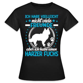 Harz fox is my friend Old German herding dog - Women's T-Shirt - black - Front - AI Model Female 172 dark (172cm)