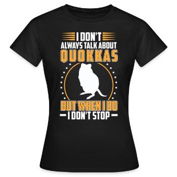 Discours sur Quokka marsupial - T-shirt Femme - noir - Devant - AI Model Female 172 dark (172cm)