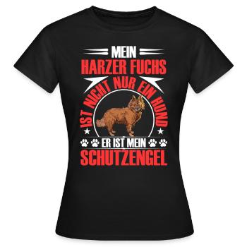 Harz Fox Protects Me Old German Herding Dog - Women's T-Shirt - black - Front - AI Model Female 172 dark (172cm)