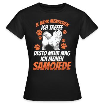 Samoyed more like Samoyed Spitz Samoyed - Women's T-Shirt - black - Front - AI Model Female 172 dark (172cm)