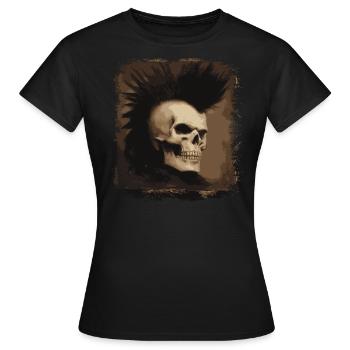 Horror Punk Zombie Mohawk - Frauen T-Shirt - Schwarz - Vorne - AI Model Female 172 dark (172cm)