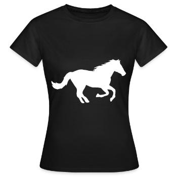 horse - Women's T-Shirt - black - Front - AI Model Female 172 dark (172cm)