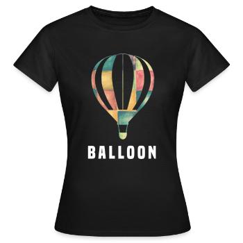 Montgolfière - T-shirt Femme - noir - Devant - AI Model Female 172 dark (172cm)