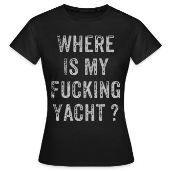 yacht - T-shirt Femme - noir - Devant - AI Model Female 172 dark (172cm)