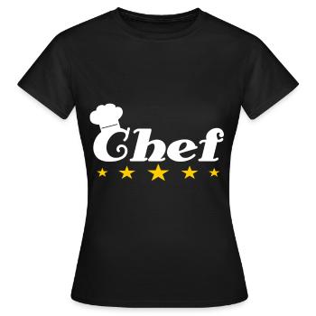 Chefkoch - Frauen T-Shirt - Schwarz - Vorne - AI Model Female 172 dark (172cm)