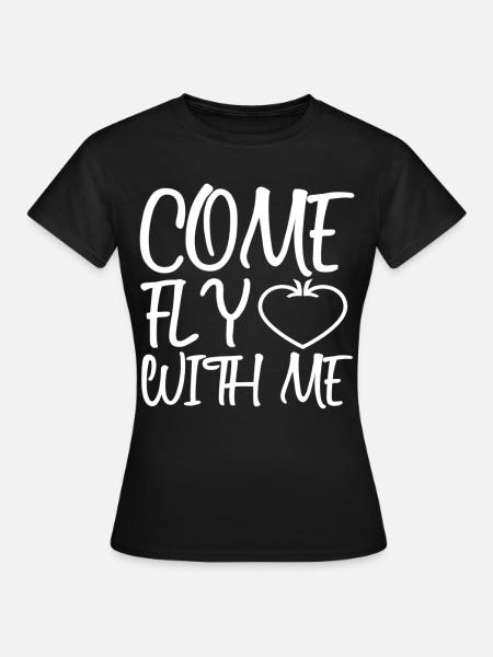 Flugzeug - Frauen T-Shirt - Schwarz