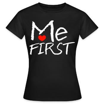 self-love - Women's T-Shirt - black - Front - AI Model Female 172 dark (172cm)