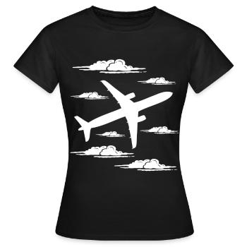 Pilot - Frauen T-Shirt - Schwarz - Vorne - AI Model Female 172 dark (172cm)