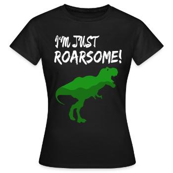 T-Rex - Women's T-Shirt - black - Front - AI Model Female 172 dark (172cm)