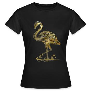Flamingo - T-shirt Femme - noir - Devant - AI Model Female 172 dark (172cm)