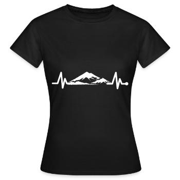 Bergsport - Frauen T-Shirt - Schwarz - Vorne - AI Model Female 172 dark (172cm)