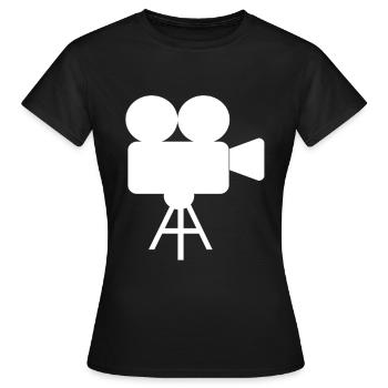 appareil photo - T-shirt Femme - noir - Devant - AI Model Female 172 dark (172cm)