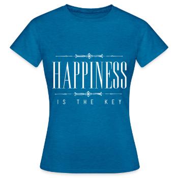 Spruch Zitat - Frauen T-Shirt - Antikblaues Saphir meliert - Vorne - AI Model Female 172 dark (172cm)