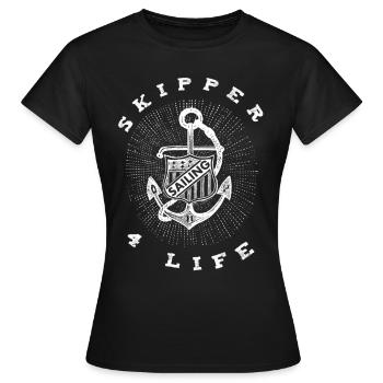 Skipper - Frauen T-Shirt - Schwarz - Vorne - AI Model Female 172 dark (172cm)