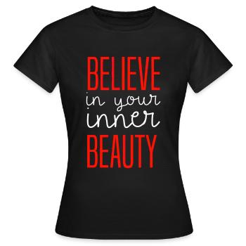 Citation disant - T-shirt Femme - noir - Devant - AI Model Female 172 dark (172cm)