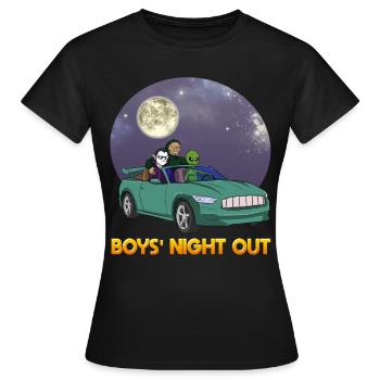 Soirée des hommes JGA bachelor bachelor party - T-shirt Femme - noir - Devant - AI Model Female 172 dark (172cm)