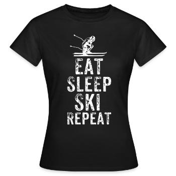 ski - T-shirt Femme - noir - Devant - AI Model Female 172 dark (172cm)