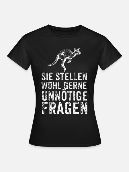 Känguru - Frauen T-Shirt - Schwarz
