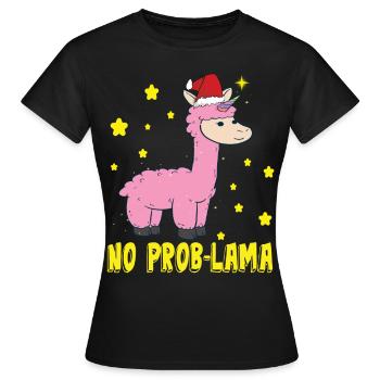 No Prob Lama - Frauen T-Shirt - Schwarz - Vorne - AI Model Female 172 dark (172cm)