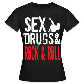 Rock and roll - T-shirt Femme - noir - Devant - AI Model Female 172 dark (172cm)