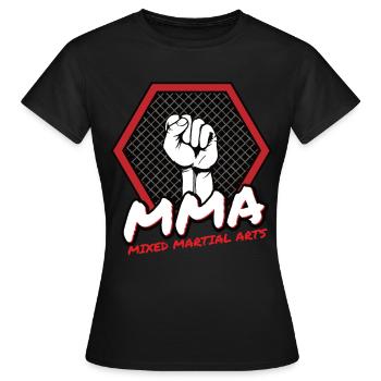 MMA - T-shirt Femme - noir - Devant - AI Model Female 172 dark (172cm)